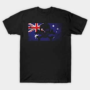 Vintage Australian Skull Flag T-Shirt